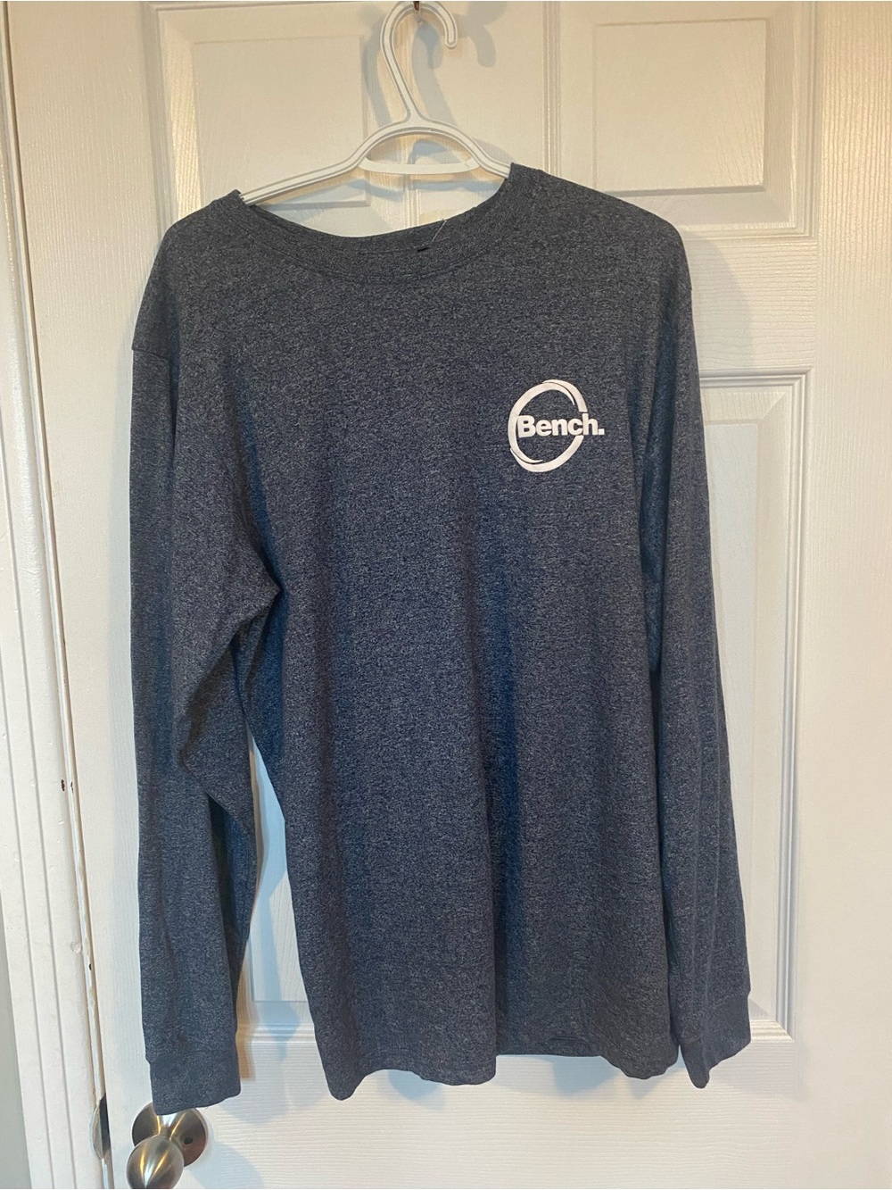 NWT Bench Men's Heather Blue Long Sleeve Graphic Tee Shirt Large L